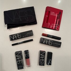 NWT NARS Mini Set x 6 Collection - Eyeliner & Mascara, Rose Lip Shades